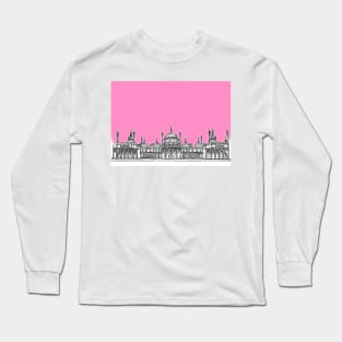 Brighton Royal Pavilion Facade ( pink version ) Long Sleeve T-Shirt